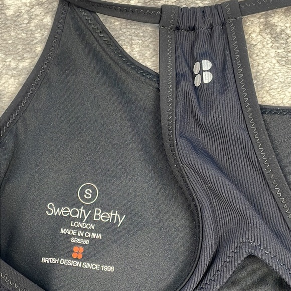 New Sweaty Betty Aqua Xtra Life One Piece Swimsuit Black Cut Out Back Sz S - Picture 10 of 11